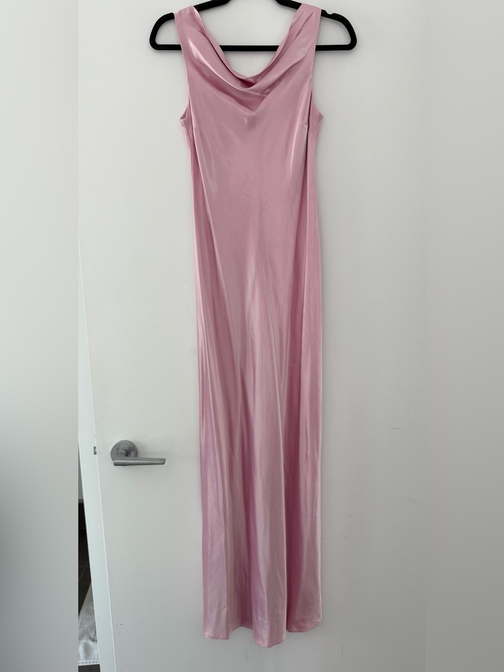 Vintage Pink Satin Bias Dress